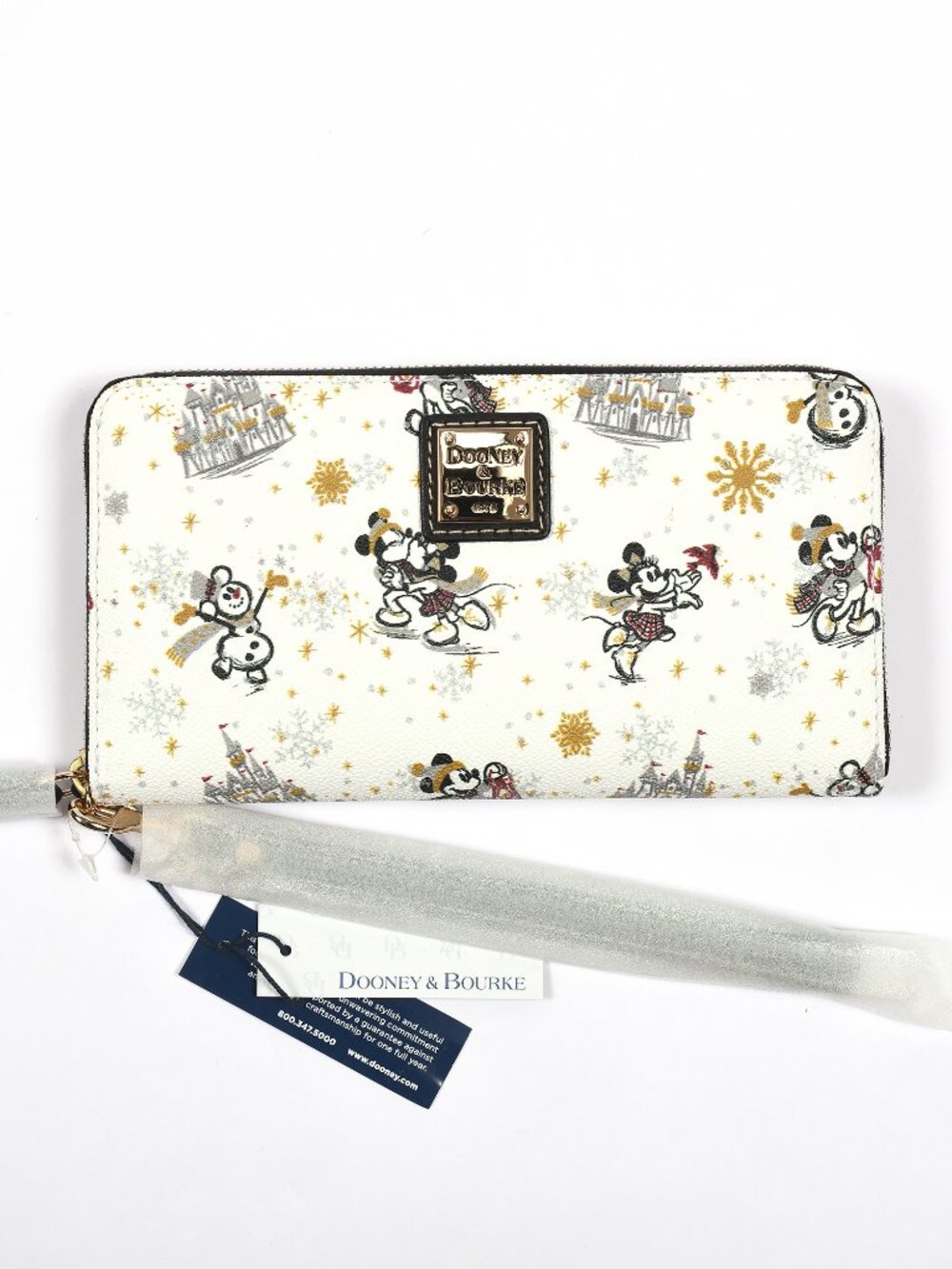 Disney Dooney & Bourke 2020 Holiday Christmas Silver & Gold Wallet NWT